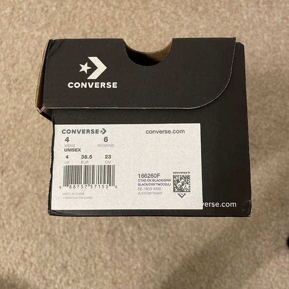 CONVERSE-Cheetah Print in Black, Driftwood-Women US Size 6/ Men US Size 4-NWT - Picture 12 of 13